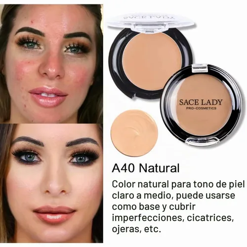 Vista 5 de Corrector Impermeable de Cobertura Completa con Juego de Esponja con Primer, Base Líquida Cremosa Suave Mate Impecable Kit de Maquillaje Corrector