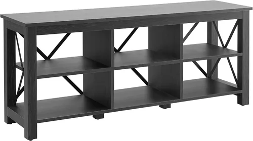Vista 17 de Henn&Hart Soporte rectangular de TV para televisores de hasta 55 pulgadas en blanco, soportes de TV para la sala de estar