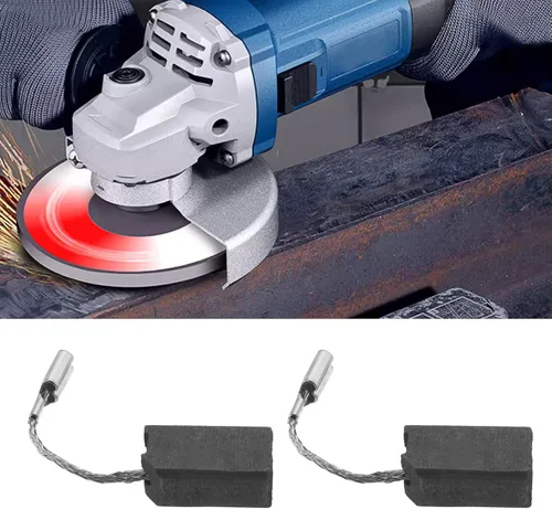 Vista 3 de 2 pares de cepillos de carbono parada automática compatible con FLEX PE 14-2 150 PE 14-3 125 pulidor 0.248x0.315x0.551 in herramienta eléctrica