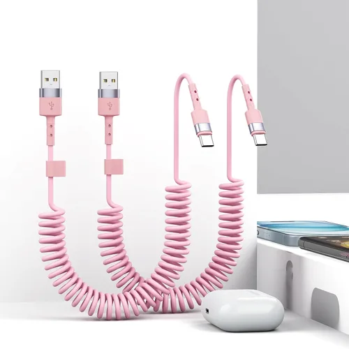 Vista 9 de Cable de carga largo USB-C 3 en 1 para iPhone 15/16, 3M/10 pies, 60 W, USB-C+USB-A a tipo C, cable de carga de datos trenzado de nailon para Apple