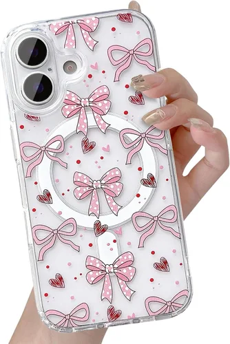 Vista 77 de UEEBAI - Funda magnética para iPhone 11, diseño de lazo, compatible con MagSafe, funda transparente delgada inalámbrica, antiamarilleo, a prueba