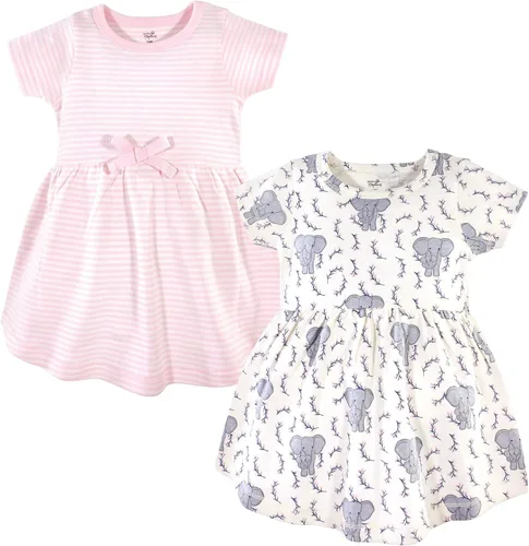 Vista 82 de Touched by Nature - Vestidos de manga corta y manga larga de algodón orgánico para niñas pequeñas, bebés y mujeres Manga larga con flores abstractas
