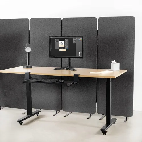 Vista 9 de VIVO Panel de privacidad independiente de 24 x 66 pulgadas, divisor de cubículo, partición acústica de pared, panel individual de 24 pulgadas