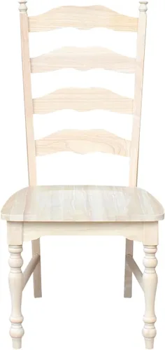 Vista 8 de IC International Concepts Juego de 2 sillas de madera maciza Maine, sin terminar