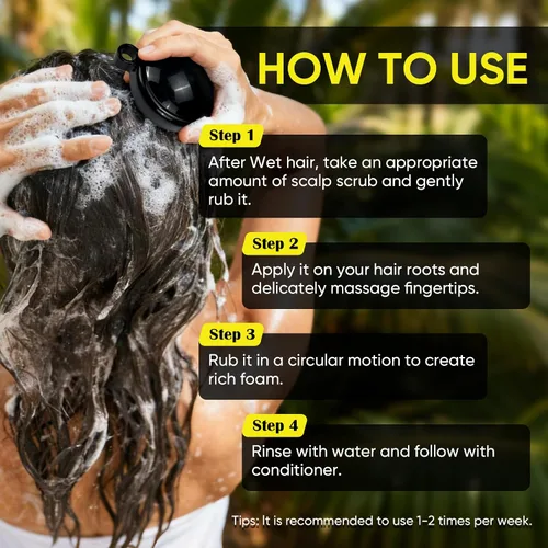Vista 7 de Batana Oil Exfoliante para el crecimiento del cabello, batana orgánica para nutrir el cabello con romero, aceite de cuero cabelludo promueve