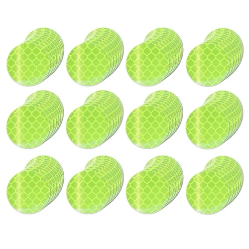 Vista 45 de Pegatinas reflectantes 1 pulgada de diámetro Redondas Reflectoras, Cinta adhesiva impermeable al aire libre de alta visibilidad (80 piezas)