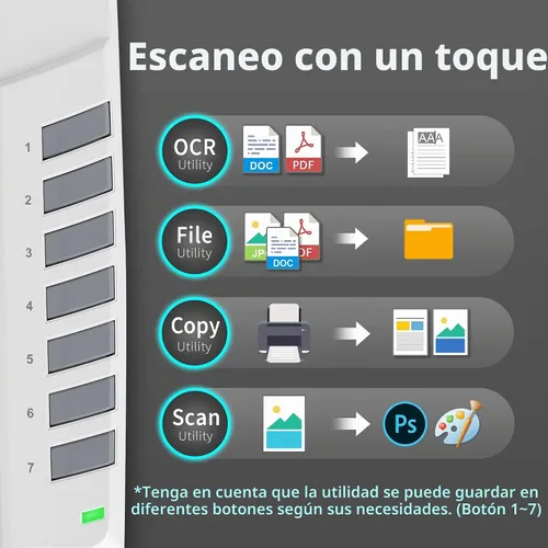 Vista 4 de Plustek OpticPro A320E - Escáner de cama plana con sensor CCD A3, área de escaneo de 12" x 17" con velocidad de 7.8 segundos. Compatible