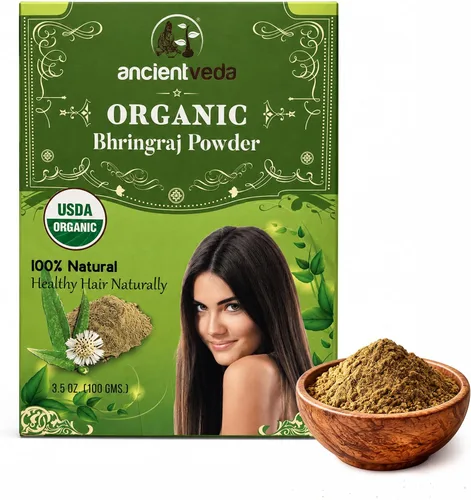Vista 9 de Ancientveda Tratamiento orgánico natural para el crecimiento del cabello Antioxidantes Polvo limpiador Reduce las arrugas Amla, sin OMG