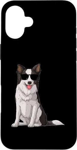 Vista 23 de Border Collie With Sunglasses Funny Border Collie Owner Dog Case for iPhone 16