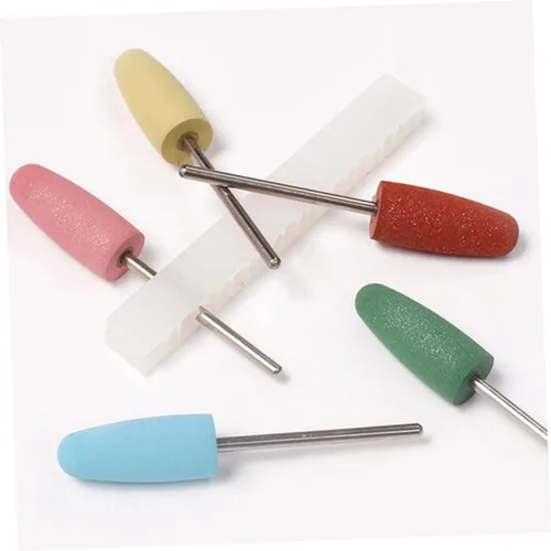 Vista 5 de 10 piezas de pulidor de uñas de salón de manicura suministros de arte de uñas brocas de goma brocas de lijado de uñas brocas de manicura brocas
