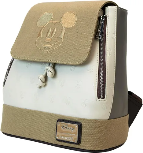 Vista 2 de Loungefly Mini mochila de lona de Mickey y sus amigos de Disney