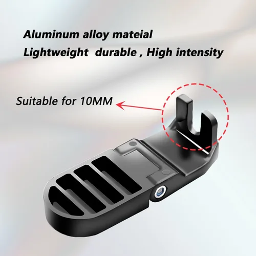 Vista 4 de LOOEEL 1 par 0.394 in U ranura bicicleta pedales trasero plegable asiento trasero pedales pedales ciclismo accesorios para bicicleta de montaña