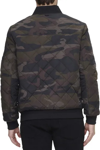 Vista 3 de Calvin Klein chamarra de aviador con detalle de cremallera acolchada para hombre