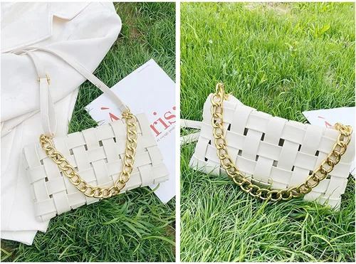 Vista 3 de Bolso de mano trenzado para mujer