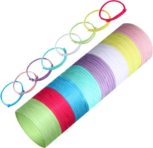 Vista 9 de WILLBOND Pulsera de amistad de neón 216 a granel para mujer, pulsera de paracaídas de regreso a clases, regalo para estudiantes, cumpleaños, aula