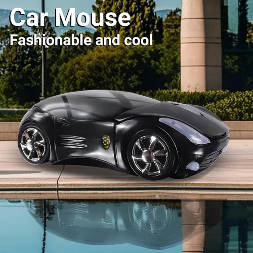 Vista 2 de elec Space Mouse inalámbrico, ratón inalámbrico de coche de 2.4 GHz, ratón inalámbrico óptico ergonómico 3D con receptor USB para PC, laptop