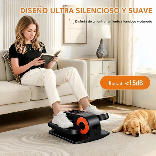 Vista 5 de Under Desk Elliptical, Elliptical Leg Exerciser for Seniors, Home Portable Elliptical with Remote Control and 12 Adjustable Speeds, Electric Seated