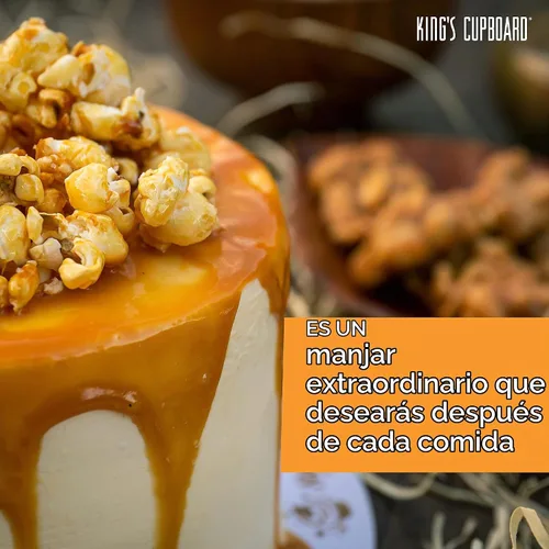 Vista 4 de King's Cupboard Salsa de Caramelo Bourbon - La Salsa Perfecta para Helado, Dip de Frutas, Cobertura de Postres, Llovizna de Caramelo para Café - Sin