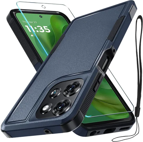 Vista 59 de Funda compatible con Moto G 5G 2024, cuerpo completo, resistente, resistente, a prueba de golpes, con correa de cordón, protector de pantalla