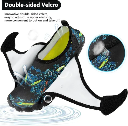 Vista 5 de Zapatos de agua para mujer y hombre, zapatos de natación, zapatos de yoga descalzos, zapatos de playa, calcetines acuáticos, zapatos de agua