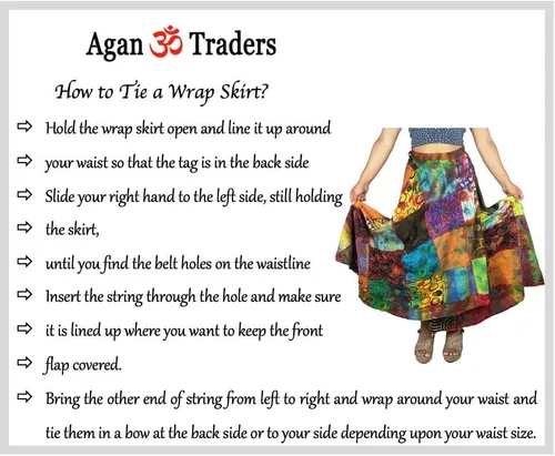 Vista 7 de Agan Traders Falda larga para mujer, estilo gitano, estilo hippie, parches, cintura alta, teñido anudado, talla grande, S - 2X