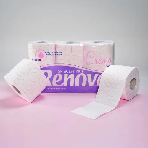 Vista 6 de Renova Skin Care Plus Papel Higiénico Decorado Aroma – 6 Rollos