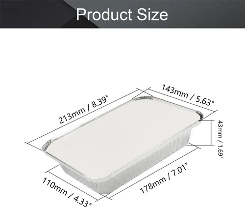 Vista 2 de Othmro Sartenes de papel de aluminio de 28.7 fl oz, bandejas reciclables para llevar, recipientes de alimentos de papel de aluminio, sartenes