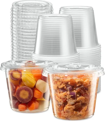 Vista 19 de Vasos de plástico sumergibles negros para porciones de 4 oz - 100