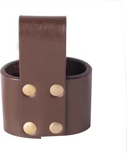 Vista 2 de Hulara Soporte de martillo de cuero pulido de grano completo para cinturón de herramientas, funda de martillo, funda de hacha de batalla, hacha