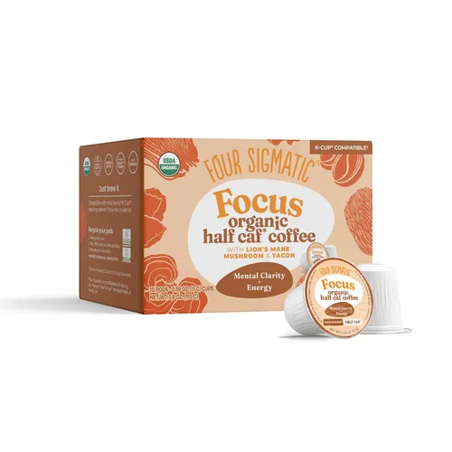 Vista 21 de Four Sigmatic Adaptogen Coffee K-Cups Café molido orgánico de tostado medio con Ashwagandha, Eleuthero, Chaga y Tulsi Apoyo inmunológico