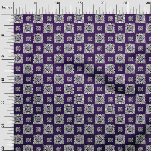 Vista 3 de oneOone Cotton Flex Dark Blue Fabric Block Quilting Supplies Print Sewing Fabric by The Yard 40 Inch Wide-0Q