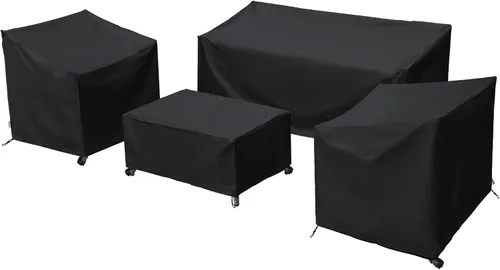 Vista 13 de Fundas para Muebles de Patio, Funda para Muebles de Exterior Impermeable, Fundas de Juego de Muebles de Patio para Juego de Conversación al Aire