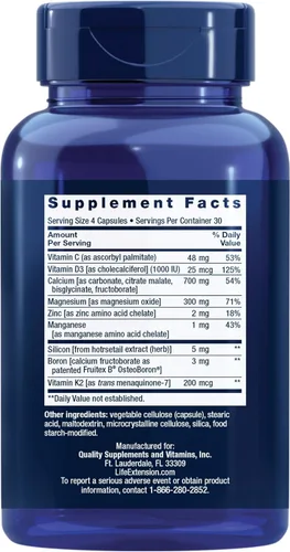 Vista 2 de Life Extension Restauración de huesos con vitamina K2, huesos fuertes, 120