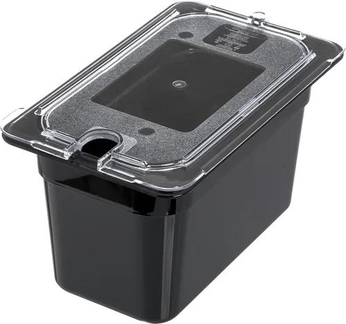 Vista 6 de Carlisle FoodService Products 3068203 StorPlus - Sartén para alimentos de cuarto tamaño, policarbonato, 6 pulgadas de profundidad, color negro