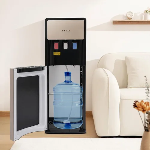 Vista 8 de Dispensador de agua de 5 galones, enfriador de agua fría caliente con carga inferior con 3 ajustes de temperatura, ideal para oficina, hogar, sala