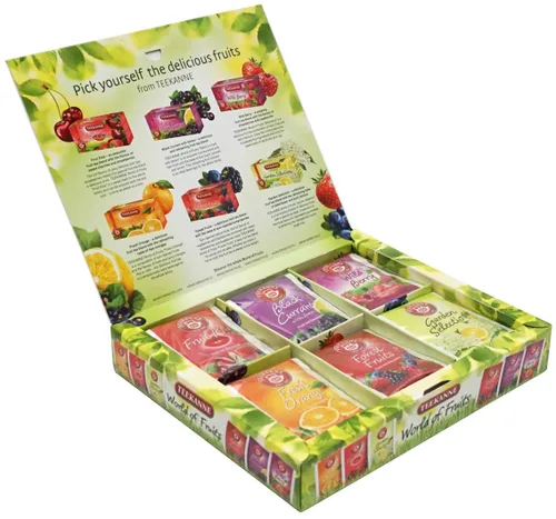 Vista 3 de Teekanne Mundo de Frutas VARIEDAD caja de té 30 bolsitas de té