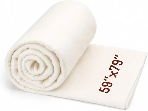 Vista 9 de Guata de Algodón Natural, Guata de Algodón para Acolchado, 47 x 59 Pulgadas Guata de Algodón Natural para Colchas, Peso Ligero Puramente Natural