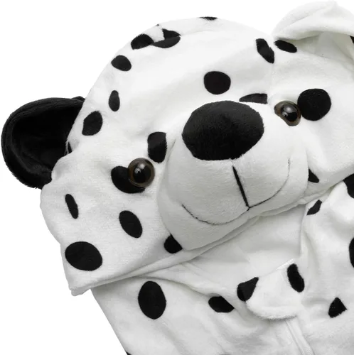 Vista 7 de HollyHOME Mameluco para bebé, disfraz de cachorro de dálmatas, disfraz de cosplay – Mono de una pieza para perro pequeño