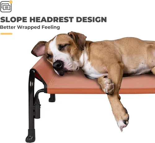 Vista 2 de Veehoo Cama Elevada para Perros, Camas Elevadas para Perros al Aire Libre para Perros Medianos, Cama de Camping Elevada para Mascotas