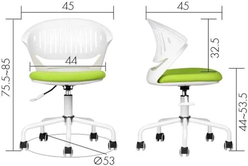 Vista 2 de Silla de computadora de espacio pequeño Silla de escritorio cómoda Silla de oficina de estudio simple (negro)