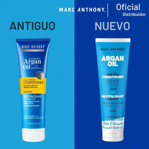 Vista 5 de Marc Anthony Aceite de argán nutritivo de Marruecos acondicionador extra hidratante, tubo de 8.40 onzas, acondicionador de queratina sin sulfato