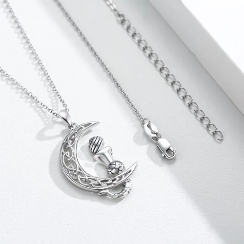 Vista 6 de OHAYOO Collar de tortugadelfínelefantecolibrísirena, collar de plata esterlina, colgante de animales, joyería de animales para mujeres amantes