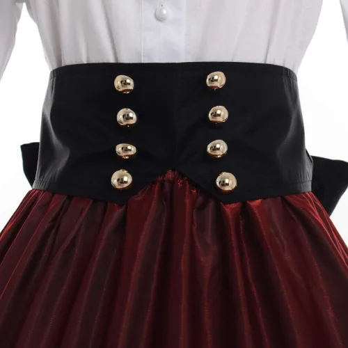 Vista 5 de BPURB Vestido victoriano de la Guerra Civil para mujer, corsé de teatro, vestido de baile (blusa, falda y enagua)