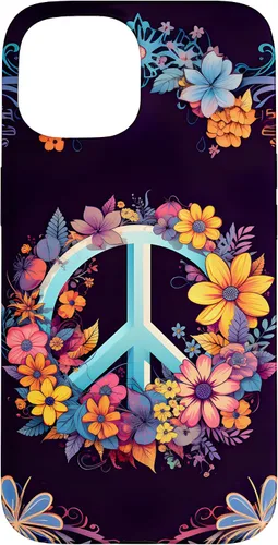 Vista 6 de Boho Floral Peace Sign Case for iPhone 17