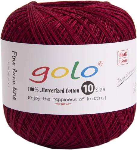 Vista 64 de Golo - 3 bolas de hilo de ganchillo tamaño 10, hilo de crochet para tejer a mano 102