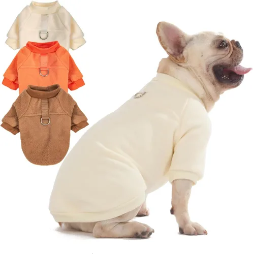 Vista 17 de ChiDogz Ropa para gatos y perros Ropa para perros y gatos Sudadera elástica y cálida para perro, suéter para cachorros y gatos con correa