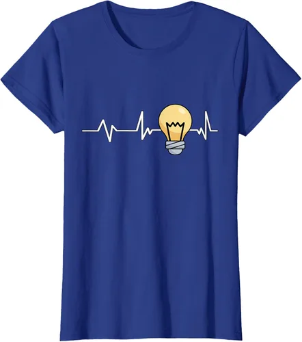 Vista 77 de Bombilla Heartbeat bombilla regalo bombilla bombilla camiseta Negro