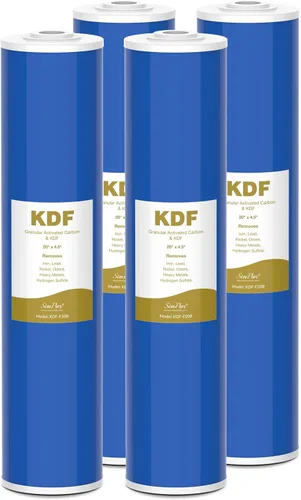 Vista 24 de SimPure Cartuchos de filtro de agua para toda la casa, 5 micrones, 10" x 4.5", CTO+GAC/KDF, juego de filtros de carbono y metales pesados de 2
