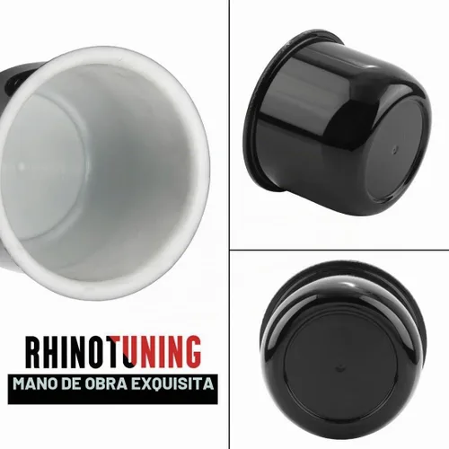 Vista 6 de RTrhinotuning 4 unidades de tapas centrales de rueda de 3 pulgadas de plástico, tapas centrales de empuje con brillo negro para remolques, camiones