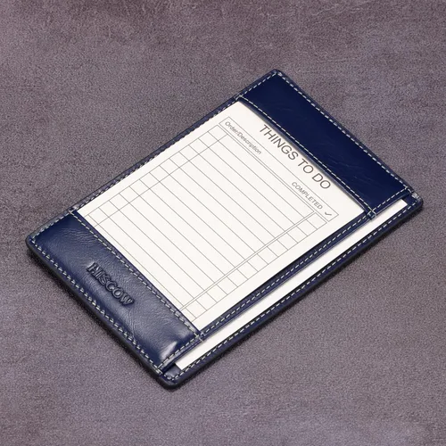 Vista 6 de HISCOW Bloc de notas y cuaderno de bolsillo de cuero italiano, bloc de notas de 3 x 5 con soporte seguro para bolígrafo, organizador de notas